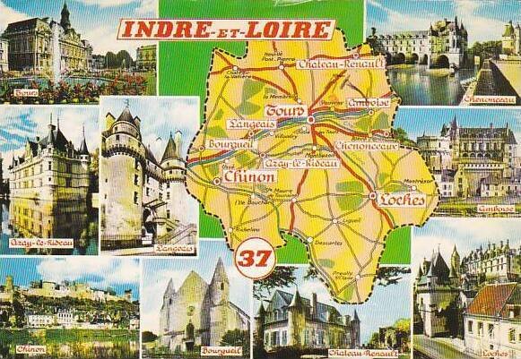 Map Of Indre Et Loire France Multi View