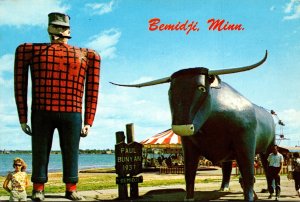 Minnesota Bemidji Paul Bunyan and Babe His Blue Ox