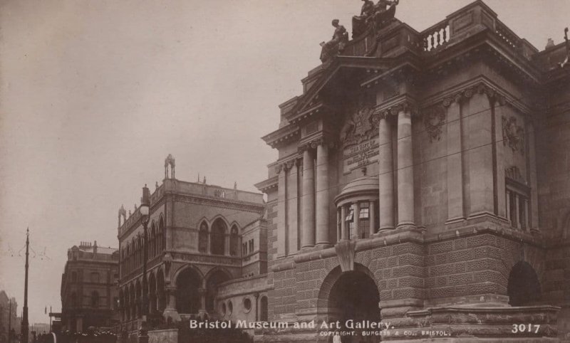 Bristol Museum & Art Gallery Antique Real Photo Postcard