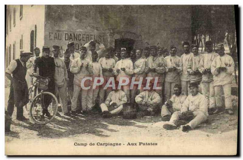 Old Postcard Army Camp Carpiagne Apples