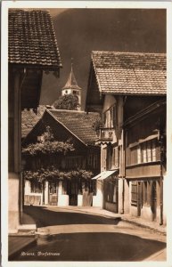 Switzerland Brienz Dorfstrasse Vintage RPPC C173