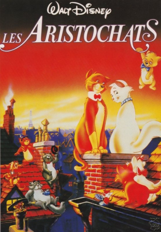 Les Aristochats Aristocats Eurodisney Walt Disney Cinema Poster Postcard