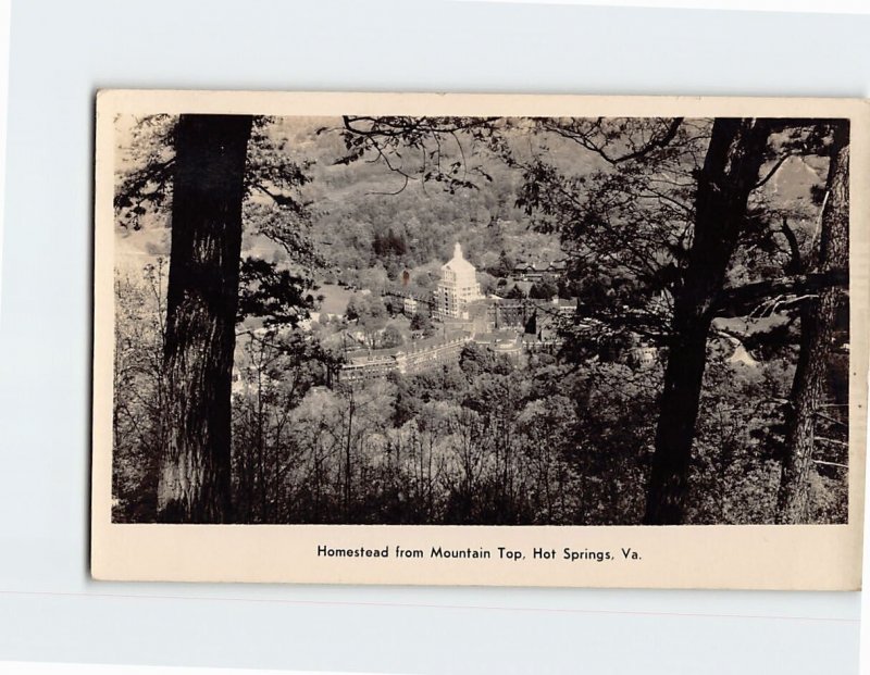Postcard Homestead from Mountain Top, Hot Springs, Virginia