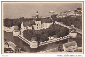 RP; Aerial View, Vadstena, Slottet fran flygplan, Sweden, 20-30s