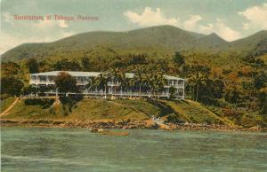 c1910 Chromograph Postcard Sanatorium at Taboga Panama Unposted
