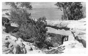 RPPC Natural Bridge, Petrified Forest, Arizona c1940s Frashers Vintage Postcard