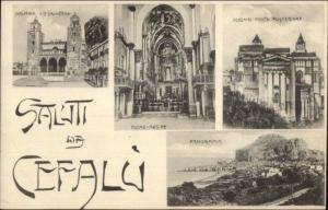 Saluti da Cefalu Italy Multi-View c1910 Postcard