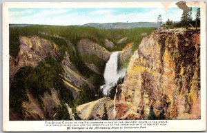 The Grand Canyon Of The Yellowstone National Park Wyoming WY Waterfalls Postcard