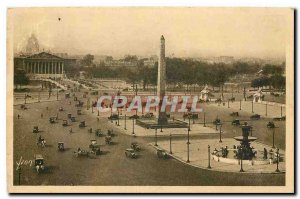 Old Postcard Paris Strolling Place de la Concorde