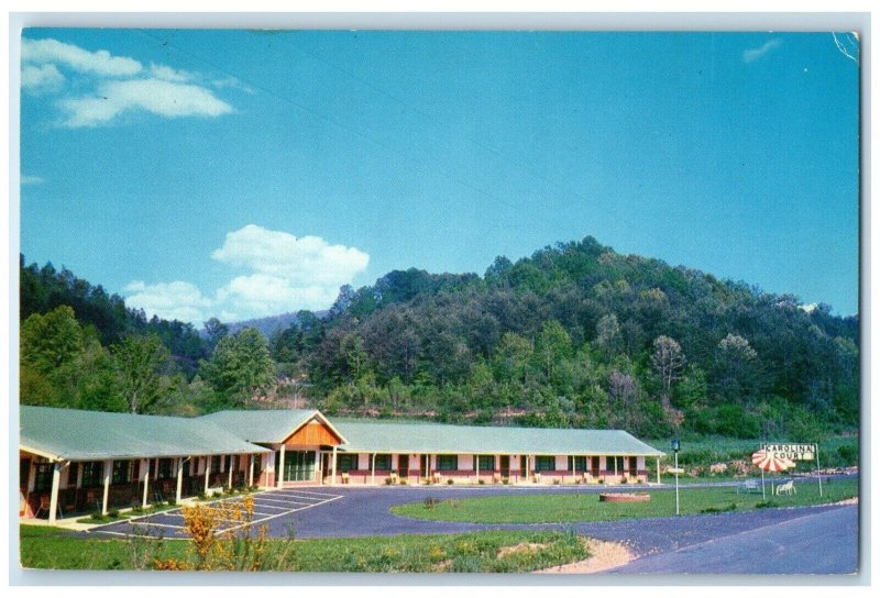 c1960's Carolina Court Motel Roadside Cherokee North Carolina NC Postcard
