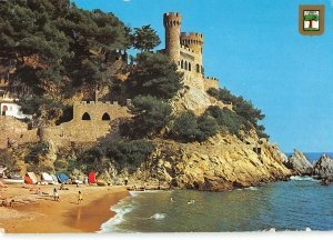 B110143 Spain Lloret de Mar Costa Brava La Caleta Castle, Beach Plage