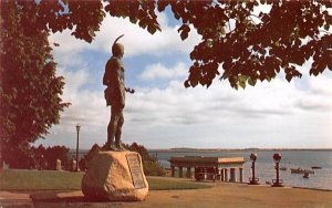 Statue of Indian Chief Massasoit in Plymouth, Massachusetts