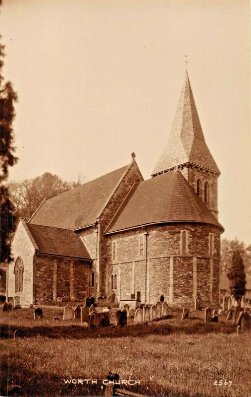 SUSSEX ENGLAND~WORTH CHURCH~PHOTO POSTCARD