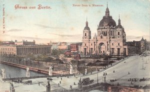 A138 Germany Gruss aus Berlin New Cathedral and Museum carriage vintage postcard