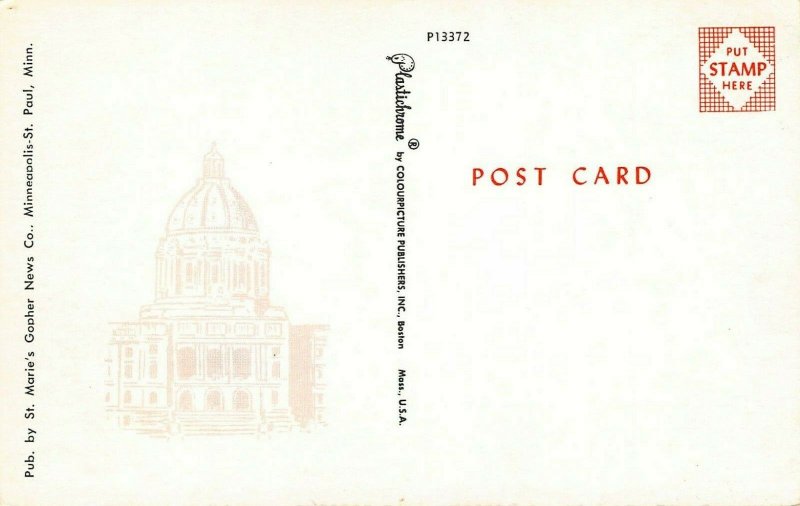 LP32 State Map   Minnesota   Postcard 