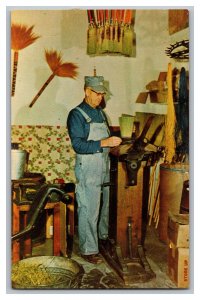 Broom Making Pioneer Village Minden Nebraska Postcard