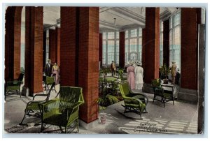 1915 Sun Parlor Nueces Hotel Naples Gulf Corpus Christi Texas Vintage Postcard