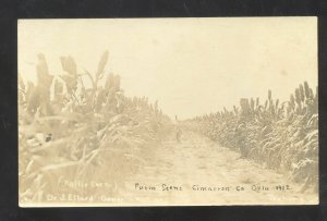 RPPC CIMARRON COUNTY OKLAHOMA FARMING SCENE VINTAGE REAL PHOTO POSTCARD