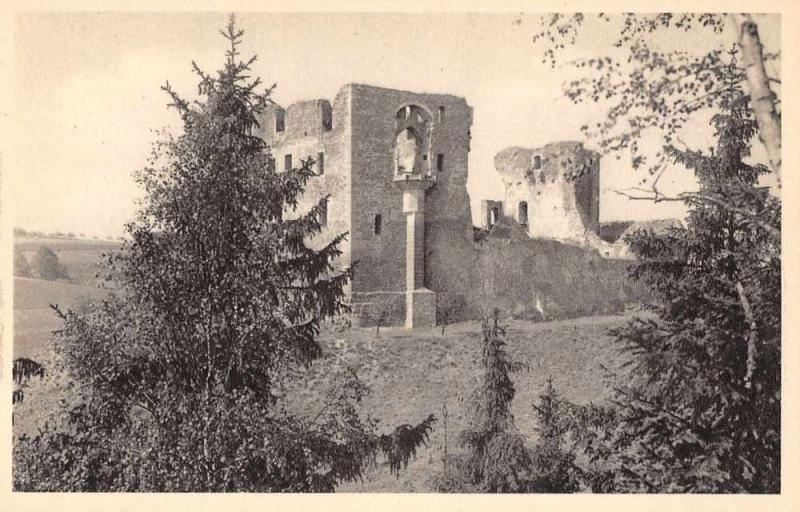 Czech Slovakia Krakovce Castle Ruins Scenic View Antique Postcard J77520