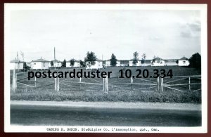 h3371 - ST. SULPICE Quebec 1940s Bonin Cabins. Real Photo Postcard by Boucher