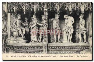 Old Postcard Cathedral Chartres Circumference From Choir Jesus before Pilate ...