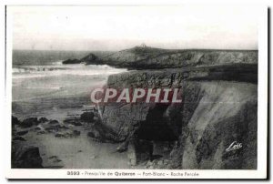 Postcard Old Presqu island of Quiberon Port Blanc Roche Percee