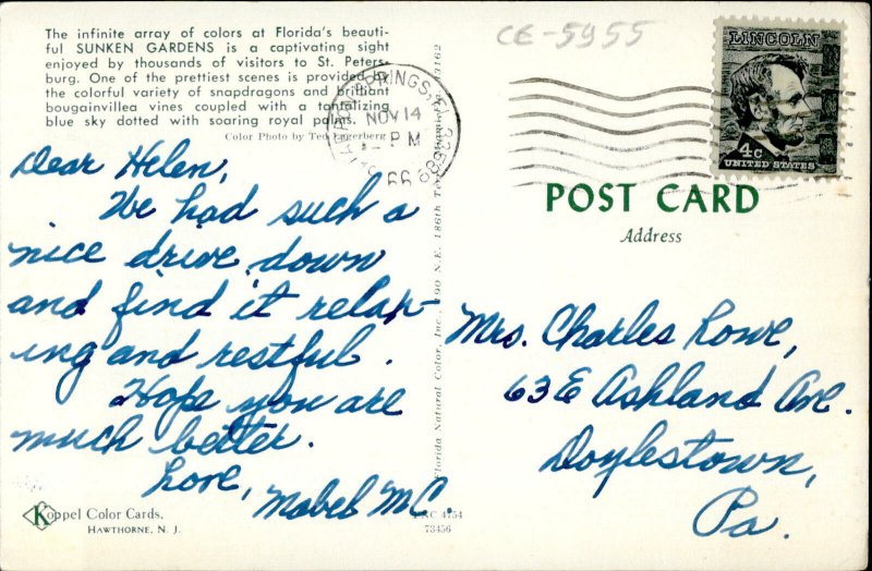 CE5955 sunken gardens  st petersburg florida usa