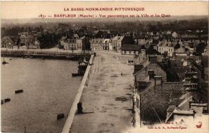 CPA BARFLEUR - Vue Panoramique sur la Ville et les Quais (632632)