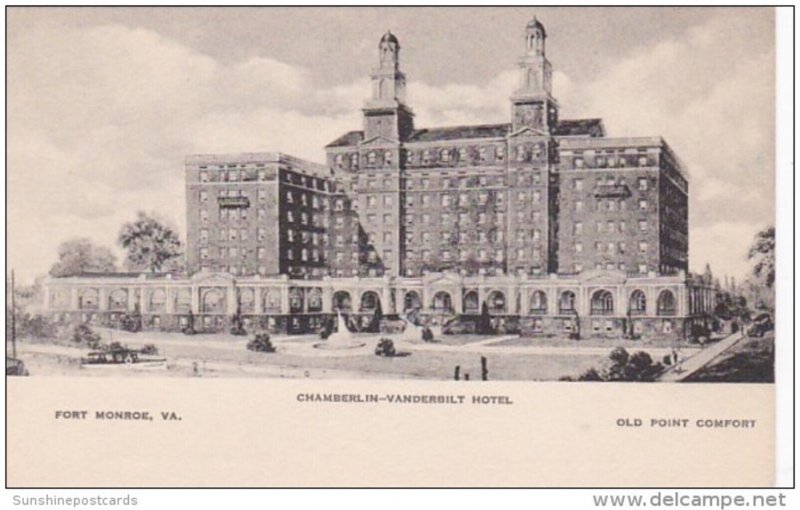 Virginia Fort Monroe Old Point Comfort Chamberlin-Vanderbilt Hotel Albertype