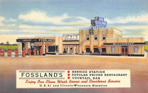 Restaurant & Bar Illinois-Wisconsin, USA Wisconsin Stateline Gas Station Unused 