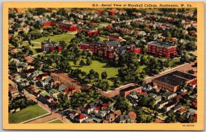 Huntington West Virginia W. VA., Aerial View of Marshall College, Postcard