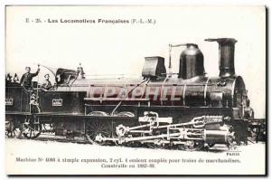 Postcard Old Train Locomotive Machine 4086 has simple expansion