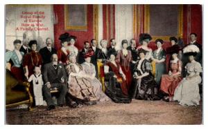 1910s Group of the Royal Family of Europe Now at War, A Family Quarrel Postcard