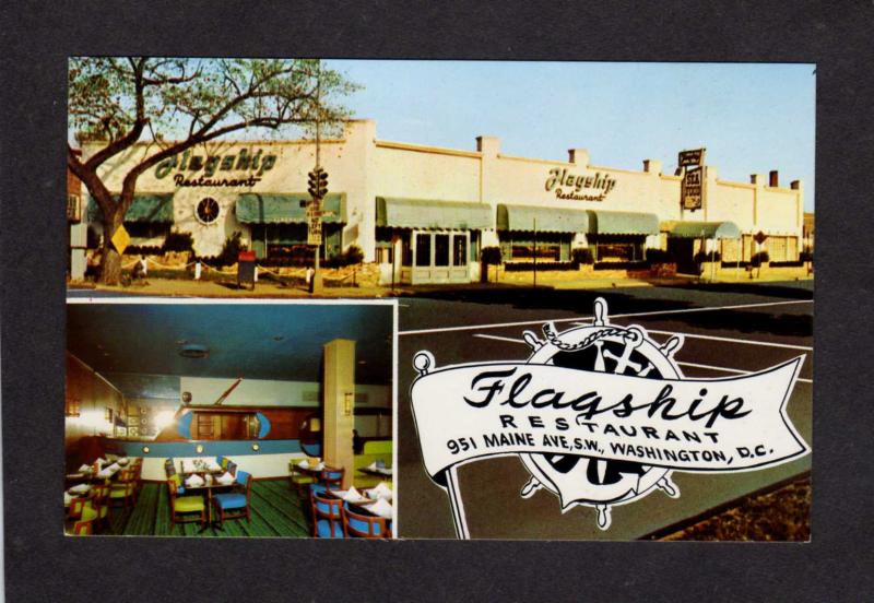 DC Flagship Restaurant Nautical Washington Postcard Dining