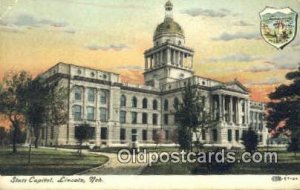 Lincoln, Nebraska, NE State Capital USA Unused small crease left top corner, ...