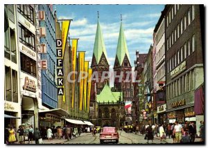 Postcard Modern Obernatrasse Bremen und Dom