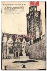 Postcard Old Nognet sur Seine (Aube) The Church of St. Lawrence (1421 1556)