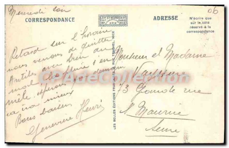 Old Postcard Juan Les Pins Pool Eden Roc