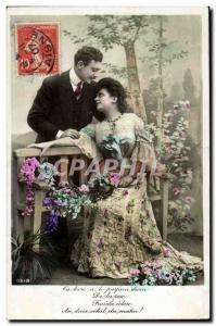 Fantasy - couples - the soft morning sun - Martha Varlet - Old Postcard