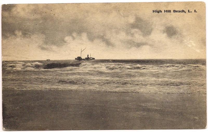 High Hill Beach, L.I. New York -  Post Card - D.P.O.