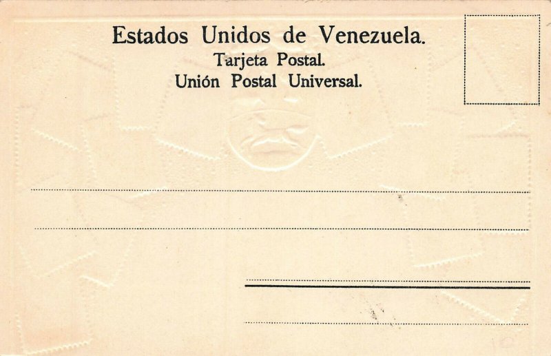 Venezuela Stamps on Early Embossed Postcard, Unused, Published by Ottmar Zieher