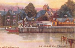 BOWNESS CUMBRIA UK THE LANDING STAGE~ARTIST E RICHARDSO~TUCK OILETTE POSTCARD