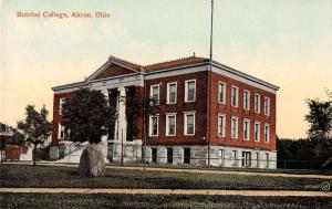 Akron Ohio birds eye view Butchel College antique pc Y13371 