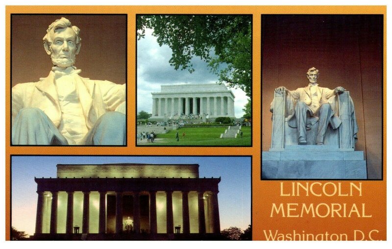 1980's The Lincoln Memorial Four Views Washington D.C. PC1982