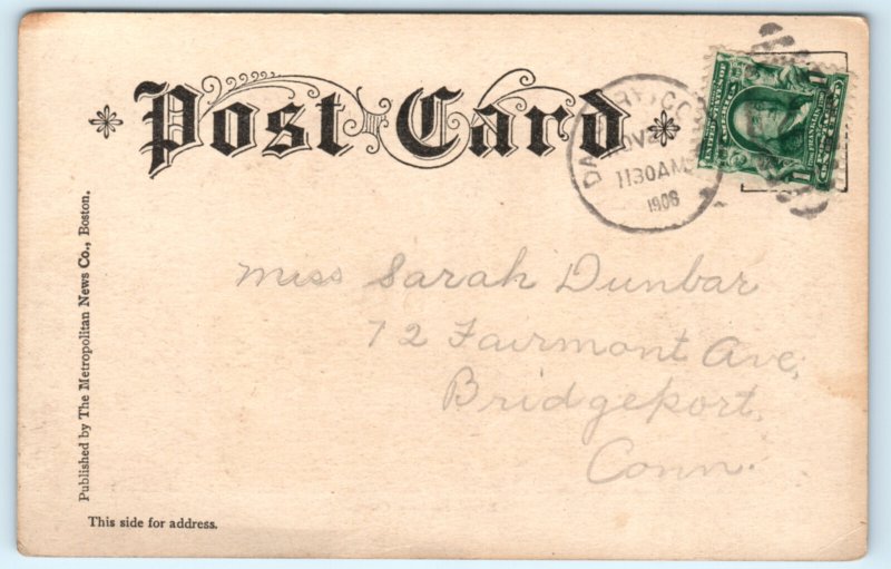 Danbury CT Connecticut Railroad Station Railway Depot Postcard