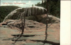 Yellowstone National Park Wyoming WY Orange Geyser c1910 Vintage Postcard