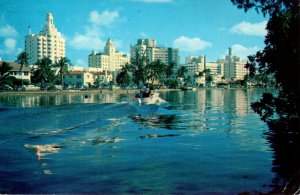 Florida Miami Beach Hotel Row and Indian Creek 1970