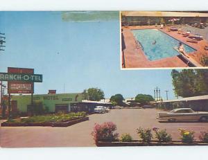 Pre-1980 OLD CARS & RANCH-0–TEL MOTEL Fresno California CA M2548