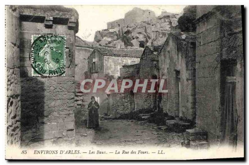 Old Postcard Environs Arles Les Baux The Rue des Fours