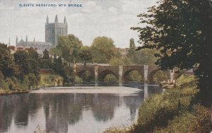 HEREFORD, WYE BRIDGE, Herefordshire - Vintage POSTCARD